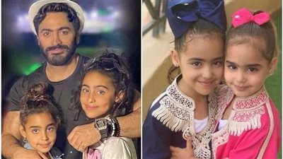 شاهد نجل تامر حسني لن تصدق تطابق ملامحه مع ملامح والده بنفس عمره